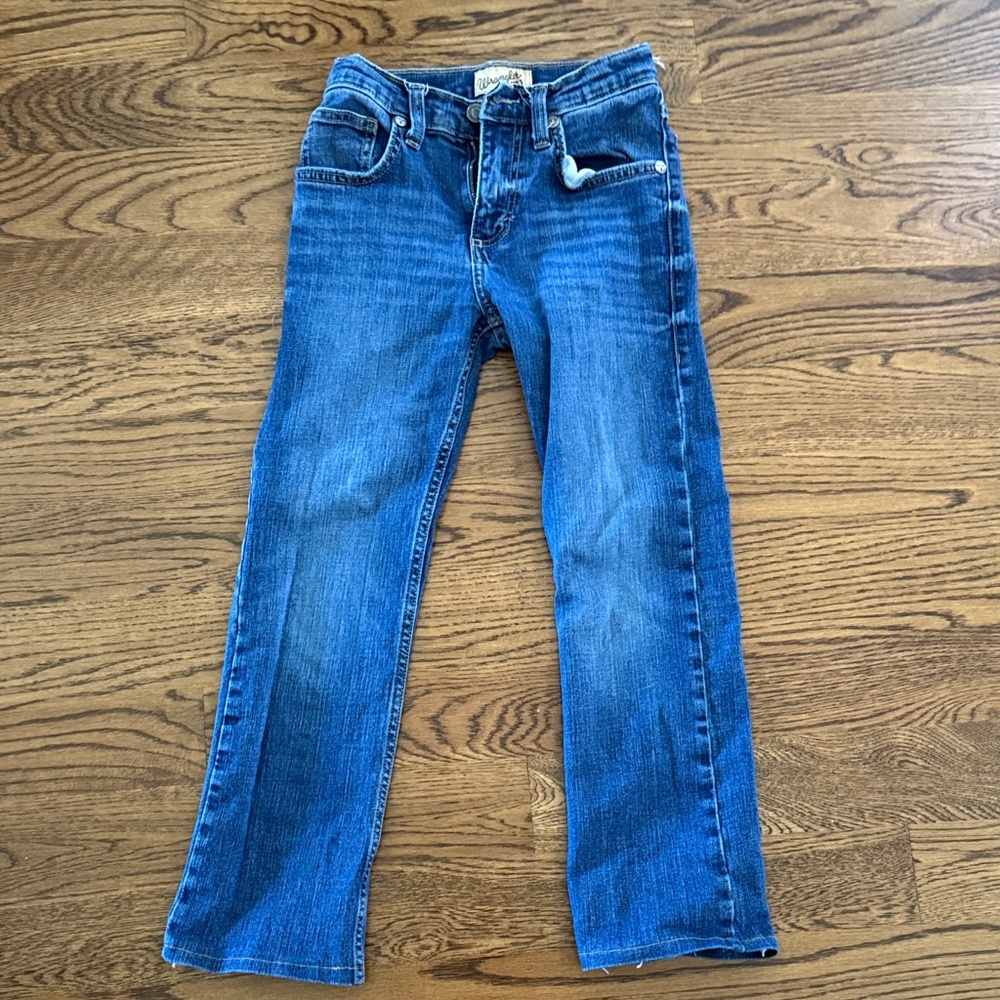 Blue Kids Straight-Leg Wrangler Size 11 Slim Jeans